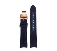 20mm Nylon +cowhide Watchband Compatible With Omega Speedmaster Moonwatch 300 AT150 Planet Ocean Seiko Canvas Fabric butterfly buckle Strap(Blue RG folding,22mm)