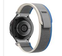 20mm Nylon STRAP For Garmin Approach S50 S44 S42 S40 S12/Vivomove Luxe/Style/Venu/2 Plus SQ/Vivoactive 3/5/6 /Forerunner 55 158 165 570 245 645 Women/Men,Stretchy Sport Solo Loop Bands (Grey/Blue)