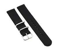 20mm Nylon Watch Strap 22mm Watch Band 18mm NATO Strap Solid Color Watch Belts Watch Accessories, Black, 20mm