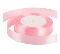20mm Pink Satin Ribbon for Gift Wrapping, Crafting, Hair Bow, Christmas, Cake, Wedding, Party, Balloon, Car Decoration - 25M Polyester Fabric