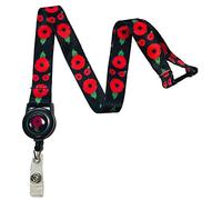 20mm Poppy Badge Reel Lanyard with Safety Breakaway