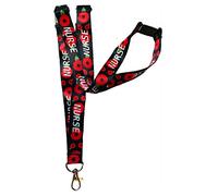 20mm Poppy Nurse Lanyard with 3 Point Safety Breakaway (Without Integrated Badge Reel)