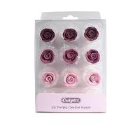 20mm Purple Ombre Sugar Roses 12 pieces - single