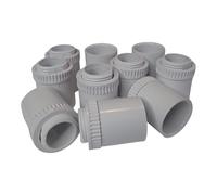 20mm PVC Male Conduit Adaptor White - Pack of 10