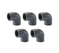 20mm PVC Pipe Fitting Elbow: 90 Degree Conduit Fittings 5pcs - Elbow Pipe Connector Gray