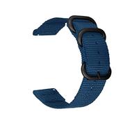 20mm Quick Release Pins NATO Watch Band 2 Pieces Royal Blue Nylon Strap Replacement Black Buckle