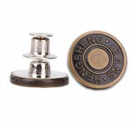 20mm Replacement Jean Tack Button No Sew Metal Button for Denims, Jeans, Jackets,12 Sets (Bronze),Leather Buttons, Jean Buttons