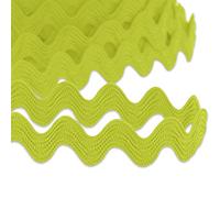 20mm RIC Rac Ribbon Sewing Braid RIC RAK Trimming Polyester Wave Trim Ribbon Fringe for Dressmaking Clothes Design Haberdashery Gift Wrapping Crafts Fringe Trim (Yellow - 20mm - 3 Meters)