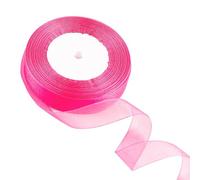 20mm Rose Organza Ribbon for Gift Wrapping 45M - Chiffon Thick Ribbon for Gift Wrap, Hair Bow, Christmas, Cake, Wedding, DIY Crafts, Car Decoration