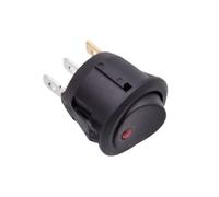 20mm Round Rocker Switch ON OFF KCD1-101 Half Round Single Pole 12V 220V Red Green Blue Yellow Black Light Rocker Toggle Switch IDGTTLDF(Round Dot Light,GREEN_220V)