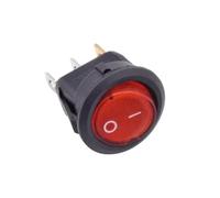 20mm Round Rocker Switch ON OFF KCD1-101 Half Round Single Pole 12V 220V Red Green Blue Yellow Black Light Rocker Toggle Switch IDGTTLDF(Half Round Switch,BLUE_220V)