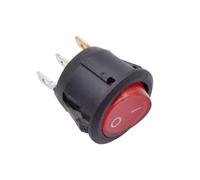 20mm Round Rocker Switch ON OFF KCD1-101 Half Round Single Pole 12V 220V Red Green Blue Yellow Black Light Rocker Toggle Switch IDGTTLDF(Total Round Switch,YELLOW_12V)