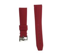 20mm Silicone Watch Strap Compatible With OmegaXCompatible WithSwatch Joint MoonSwatch Curved End Diving Rubber Wrist Bracelet Compatible With Rolex Seiko Compatible With Water Ghost(Red)