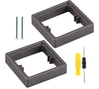 20mm Single Socket Spacer for Electrical Installations,2PCS Grey Light Switch Spacer - 86-Type Pattress Box Extenders with 2 Bolts & 1 Screwdriver Ideal for DIY Home Renovation Projects