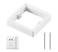 20mm Single Socket Spacer for Electrical Installations Light Switch Spacer 1-Gang Socket Spacer 1 Pack ABS Single Socket Extension Plate Wall Box Extender Ideal for DIY & Home Renovation Projects