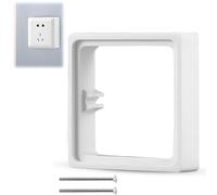 20mm Single Socket Spacer,Light Switch Spacer,Electrical Socket S-Pacer,Durable Abs Material,Increased Installation Space for Easy DIY Electrical Installations and Home Renovations,(Include 2 Screws)