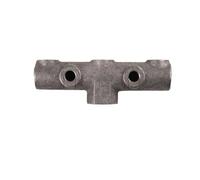 20mm Six-Way Horizontal Bracket for Belt Air Compressor, Cast Iron Mounting Bracket with 14x1.5mm and G1/4 Threads for Pressure Gauge, Switch and Exhaust Valve