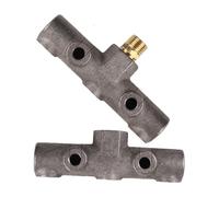 20mm Six-Way Horizontal Bracket for Belt-Driven Air Compressor, Cast Iron Mount with 14x1.5 Metric Thread and Three G1/4 British Thread P(Ness 20MM)