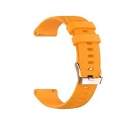 20mm Soft Silicone Quick disassembly Watch Strap Fit for Garmin Vivoactive 3/Venu 2 plus/Forerunner 245 645 55(Amber yellow,Forerunner 158 55)