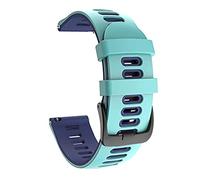 20mm Soft Silicone Replacement Strap Compatible with Garmin Vivoactive 3 / Forerunner 645 / Venu Wristband for Samsung Galaxy Watch 3 42mm/Galaxy Active 2/Gear Sport Smartwatch, Mint dark blue, Modern
