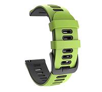 20mm Soft Silicone Replacement Strap Compatible with Garmin Vivoactive 3 / Forerunner 645 / Venu Wristband for Samsung Galaxy Watch 3 42mm/Galaxy Active 2/Gear Sport Smartwatch, Green/Black, Sporty