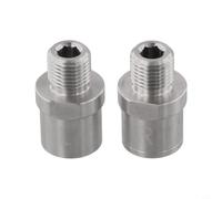 20mm Spacer Pedal Adapter Stainless Steel Pair | Extends pedal stance, improves comfort, reduces knee strain, silver finish, for durable build