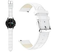 20mm Strap For 20mm STRAP For Garmin Approach S50 S44 S42 S40 S12/Vivomove Luxe/Style/Venu/2 Plus SQ/Vivoactive 3/5/6 /Forerunner 55 158 165 570 245 645 Crocodile Leather Watch Band (White)