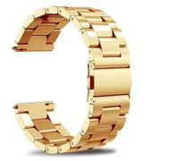 20mm STRAP For Garmin Approach S50 S44 S42 S40 S12/Venu/2 Plus SQ/Vivoactive 3/5/6/Forerunner 55 158 165 570 245 645 Metal Band Adjustable Stainless Steel + Tool (Gold)