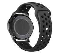 20mm STRAP For Garmin Approach S50 S44 S42 S40 S12/Vivomove Luxe/Style/Venu/2 Plus SQ/Vivoactive 3/5/6 /Forerunner 55 158 165 570 245 645, Soft Silicone Sport Band breathable (Black/Black)