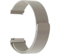 20mm STRAP For Garmin Approach S50 S44 S42 S40 S12/Vivomove Luxe/Style/Venu/2 Plus SQ/Vivoactive 3/5/6 /Forerunner 55 158 165 570 245 645 Music Metal Mesh Band Strap Loop Magnetic (Champagne)