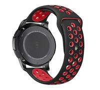 20mm STRAP For Garmin Approach S50 S44 S42 S40 S12/Vivomove Luxe/Style/Venu/2 Plus SQ/Vivoactive 3/5/6 /Forerunner 55 158 165 570 245 645, Soft Silicone Sport Band breathable (Black/Red)