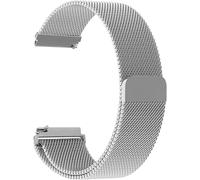 20mm STRAP For Garmin Approach S50 S44 S42 S40 S12/Vivomove Luxe/Style/Venu/2 Plus SQ/Vivoactive 3/5/6 /Forerunner 55 158 165 570 245 645 Music Metal Mesh Band Strap Loop Magnetic (Silver)