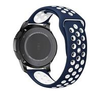 20mm STRAP For Garmin Approach S50 S44 S42 S40 S12/Vivomove Luxe/Style/Venu/2 Plus SQ/Vivoactive 3/5/6 /Forerunner 55 158 165 570 245 645, Soft Silicone Sport Band breathable (Blue/White)