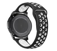 20mm STRAP For Garmin Approach S50 S44 S42 S40 S12/Vivomove Luxe/Style/Venu/2 Plus SQ/Vivoactive 3/5/6 /Forerunner 55 158 165 570 245 645, Soft Silicone Sport Band breathable (Black/White)