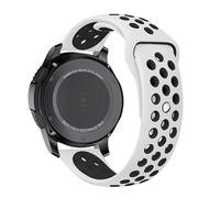 20mm STRAP For Garmin Approach S50 S44 S42 S40 S12/Vivomove Luxe/Style/Venu/2 Plus SQ/Vivoactive 3/5/6 /Forerunner 55 158 165 570 245 645, Soft Silicone Sport Band breathable (White/Black)