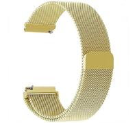 20mm STRAP For Garmin Approach S50 S44 S42 S40 S12/Vivomove Luxe/Style/Venu/2 Plus SQ/Vivoactive 3/5/6 /Forerunner 55 158 165 570 245 645 Music Metal Mesh Band Strap Loop Magnetic (Gold)