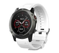 20mm strap For Garmin Approach S70 D2 Delta Descent Mk2S Mk3 Mk3i X50i epix Pro (Gen 2) fenix 5S 5S Plus 6S 6S 7S Pro Solar Sapphire Instinct 2S E Quick Release Silicone Wrist Band (White)