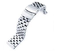 20mm SUPER Engineer Type II Solid Stainless Steel Straight End Watch Band-Push Button