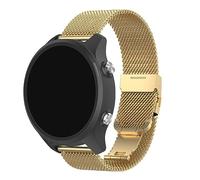 【20mm】 Universal Stainless Steel Water Proofing Sweatproof and Deterioration Durable Watch Strap for Various Types of Timepiece Couples Watch Set (Gold, One Size)