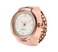 20mm Watch Strap Leather Elastic Round Dial Quartz Ring Couples Bracelets That Light up (A, 2 * 1)