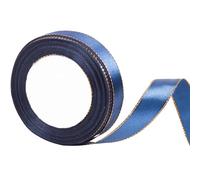 20mm Wide Navy Satin Ribbon - 22m, Dark Blue Fabric for Gift Wrapping, Present, Cake, Hair Bow, Bouquet, Florist, Christmas, Crafting, Wedding, Car Decoration