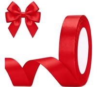 20mm Wide Red Ribbon, Yiduohua 22M Ribbons for Gift Wrapping, Gift Wrap Ribbons for Crafting, Halloween & Christmas, Wedding & Valentine's Day Decoration
