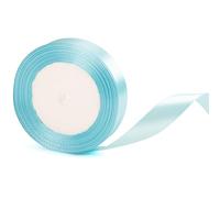 20mm Wide Sky Blue Ribbon for Gift Wrapping - 22m Azure Blue Satin Ribbon for Present Wrapping, Florist Bouquet, Cake Decoration, Wedding, Car