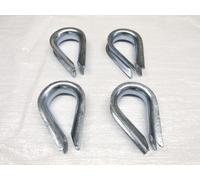 20MM Wire Rope Thimbles x4 - Galvanised Steel Commercial Loop