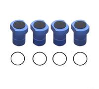 20mm Woodworking Bench Stop Block for Dog Hole Workbenches - Anodized Aluminum Alloy, Non-Slip, Low-Profile Design, 4-Pack (Blue)
