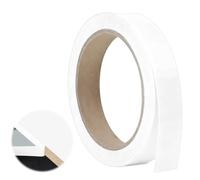 20mm x 10m White Worktop Edging Strip, Pre-Glued Melamine Edge Banding for Kitchen Cabinets, Furniture & Desk Repair, No-Iron DIY Veneer Tape, Easy Application