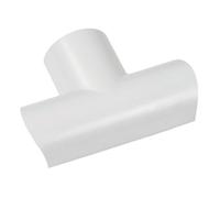 20mm X 10mm White Clip Over 2 Way T Splitter Trunking Adapter Wall Conduit Av Tv