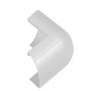 20mm x 10mm White Clip Over External Bend Trunking Adapter 90 Degree Conduit
