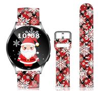 20mm Xmas Fall Thanksgiving Watch Band for Samsung Galaxy Watch for Woman | Silicone Holiday Replacement Strap for Galaxy 7/6/5/5 Pro/4/4 Classic/3 (41mm)/Active 1&2 Size 40mm 41mm 42mm 44mm 45mm 46mm