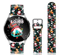 20mm Xmas Fall Thanksgiving Watch Band for Samsung Galaxy Watch for Woman | Silicone Holiday Replacement Strap for Galaxy 7/6/5/5 Pro/4/4 Classic/3 (41mm)/Active 1&2 Size 40mm 41mm 42mm 44mm 45mm 46mm